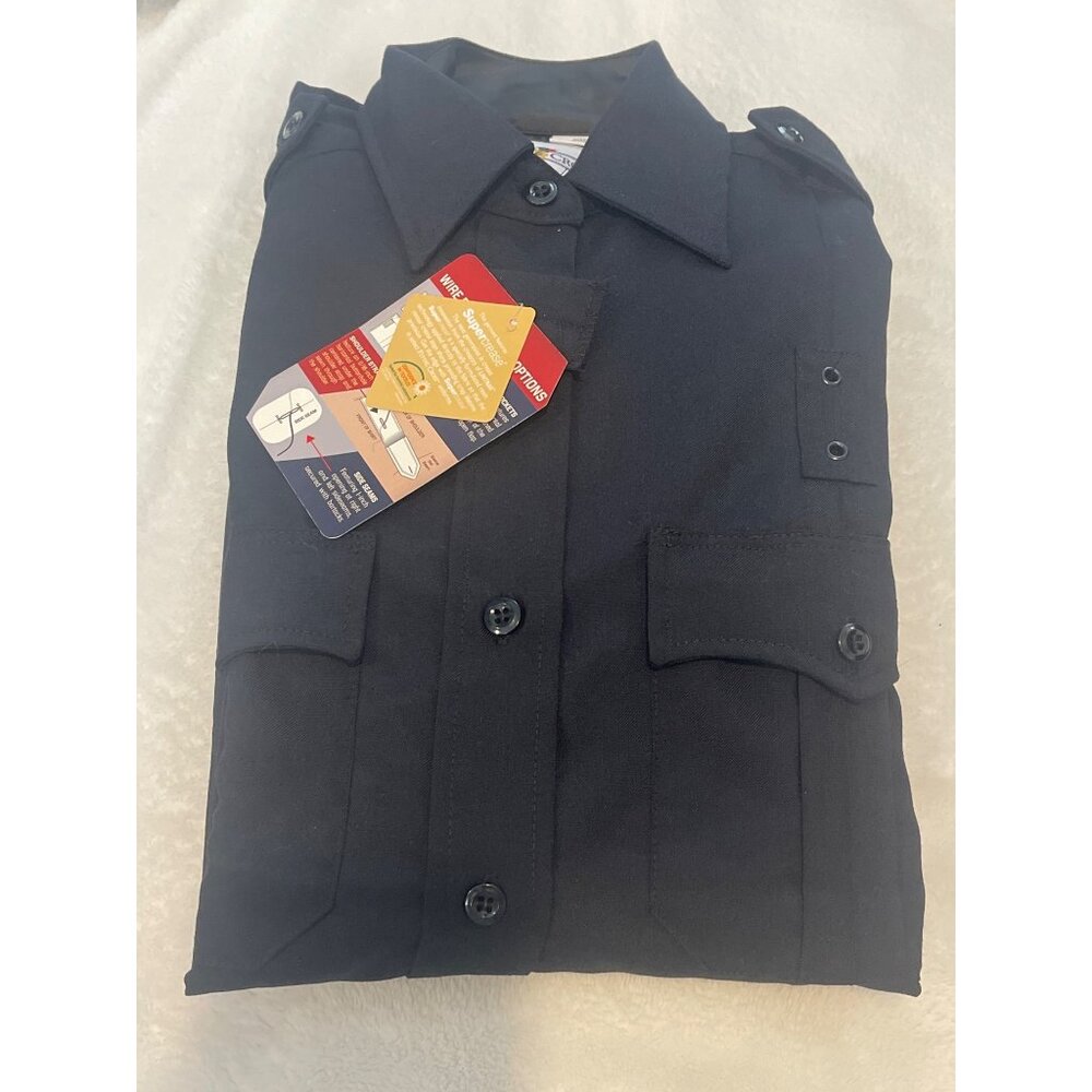 NWT Flying Cross Justice LS Shirt Women’s 48 Long LAPD Navy Poly/Wool 107W84 - Picture 2 of 5